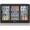 Шкаф холодильный для напитков, 300л, 3 двери-купе стекло, +2/+10С, дин.охл., чёрный